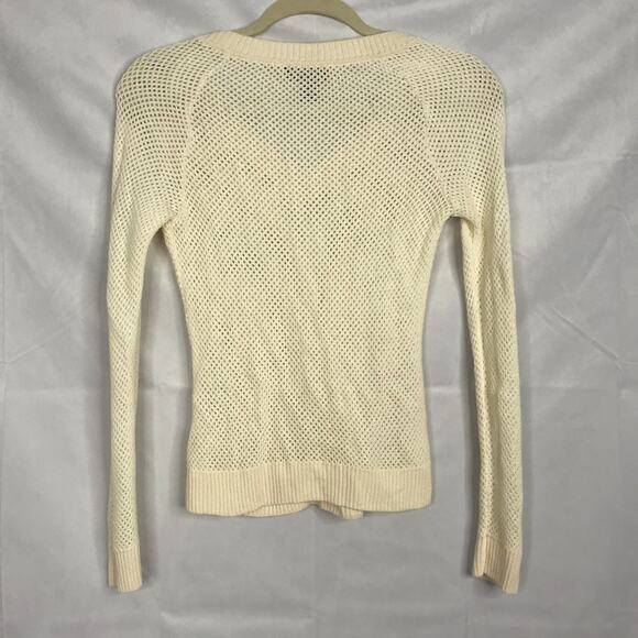 St. John wool blend open knit fitted sweatere - Picture 2 of 9